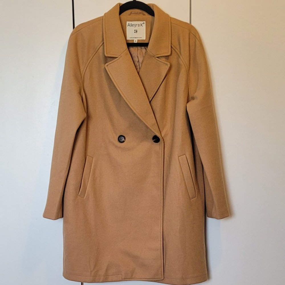 Women's XL Camel Color Coat - worn once